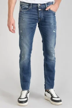 Homme Le Temps des Cerises Coupe Adjusted-Camoins 700/11 Adjusted Jeans Destroy Bleu N°3