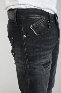 Homme Le Temps des Cerises Coupe Adjusted-Cantini 700/11 Adjusted Jeans Destroy Noir N°1