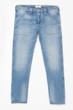 Femme Le Temps des Cerises Coupe Boyfit-Cara 200/43 Boyfit Jeans Destroy Bleu N°4