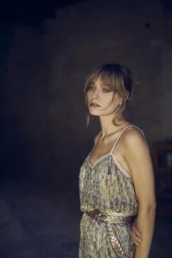 Femme Le Temps des Cerises Tops-Caraco Kava Dore A Motif Fleuri