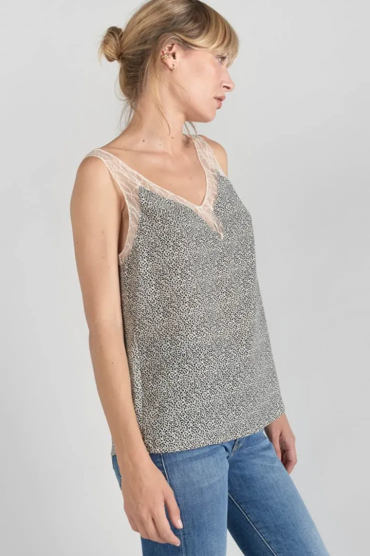 Femme Le Temps des Cerises Tops-Caraco Lucine A Motif Et Noir