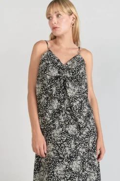 Femme Le Temps des Cerises Tops-Caraco Veronic A Motif Fleuri Noir Et Blanc