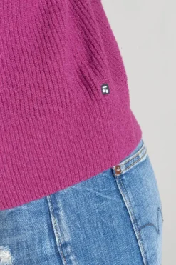 Femme Le Temps des Cerises Pulls & Sweats & Cardigans-Cardigan Enel Violine