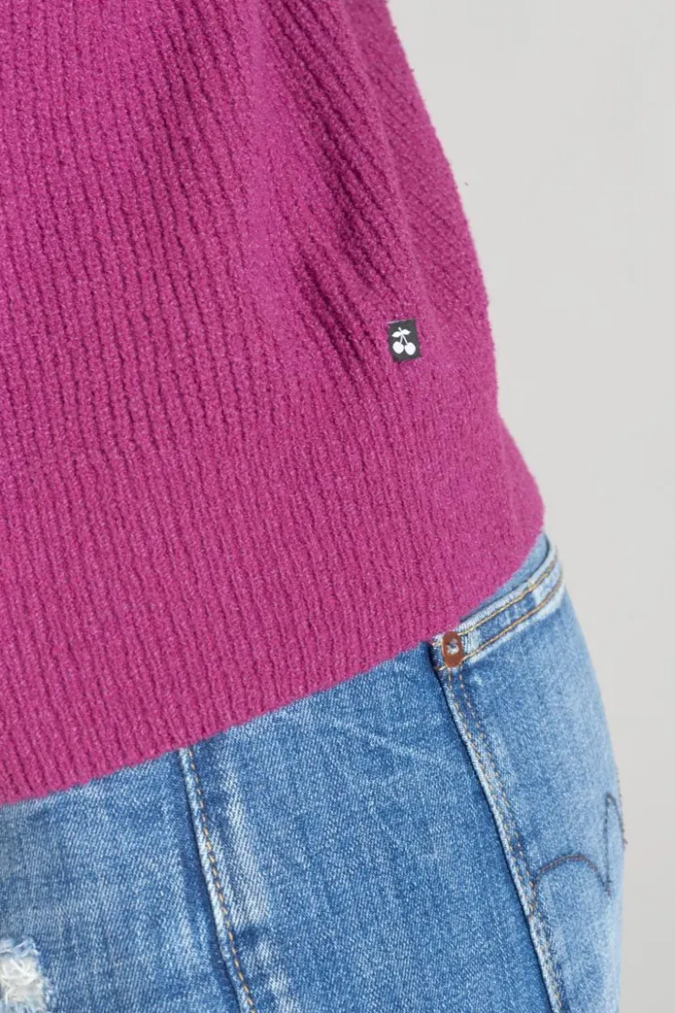 Femme Le Temps des Cerises Pulls & Sweats & Cardigans-Cardigan Enel Violine