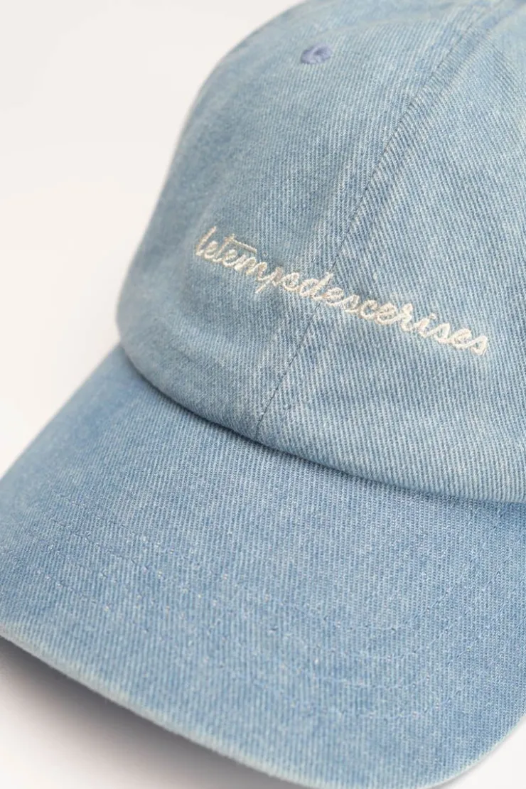 Femme Le Temps des Cerises Chapeaux & Bonnets-Casquette Fannya Bleu Denim
