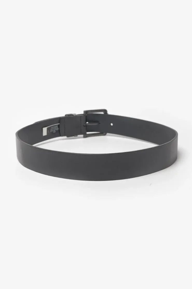 Homme Le Temps des Cerises Ceintures-Ceinture Coral En Cuir Noir