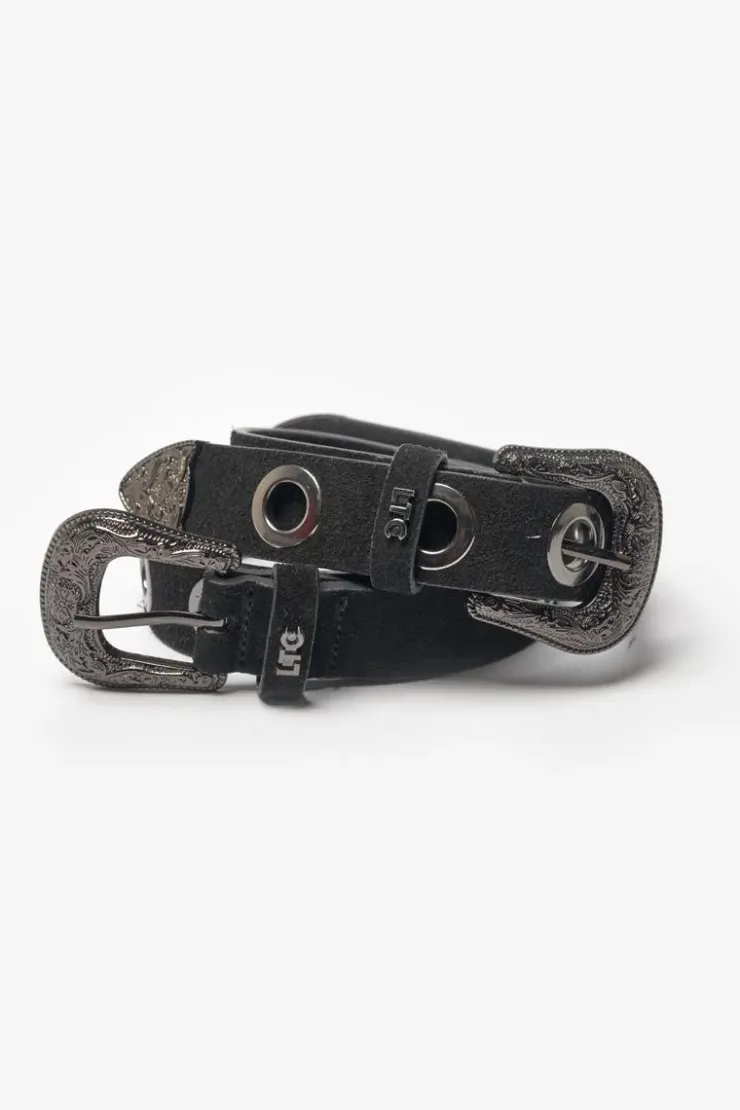 Femme Le Temps des Cerises Ceintures-Ceinture Esera En Cuir Noir