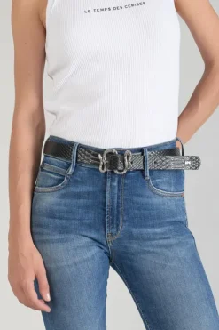 Femme Le Temps des Cerises Ceintures-Ceinture Haouz A Motif Python Noir