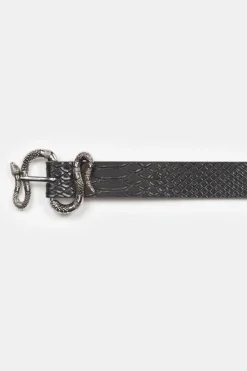 Femme Le Temps des Cerises Ceintures-Ceinture Haouz A Motif Python Noir