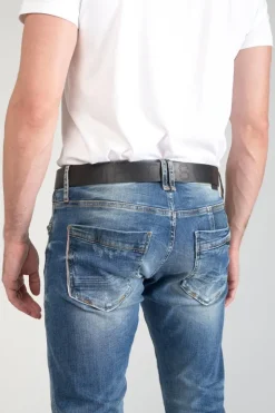 Homme Le Temps des Cerises Ceintures-Ceinture Komel En Cuir Noir