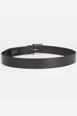 Homme Le Temps des Cerises Ceintures-Ceinture Libar En Cuir Noir