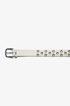 Femme Le Temps des Cerises Ceintures-Ceinture Minog En Daim Creme
