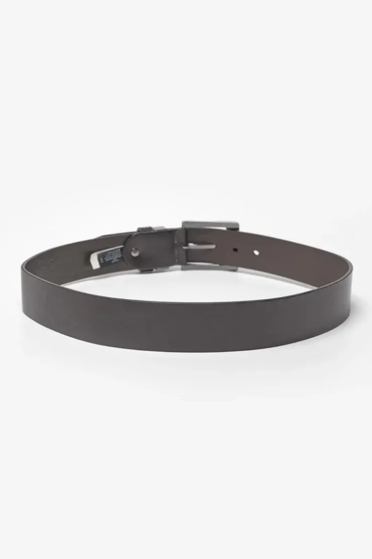Homme Le Temps des Cerises Ceintures-Ceinture Pegas En Cuir Marron