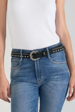 Femme Le Temps des Cerises Ceintures-Ceinture Smara En Cuir Noir