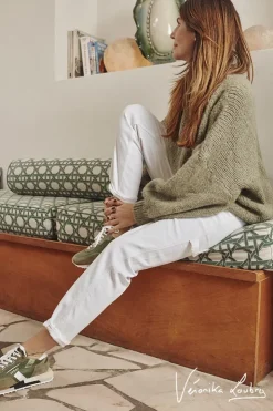 Femme Le Temps des Cerises Coupe Boyfit-Charpentier Boyfit By Veronika Loubry Jeans Blanc