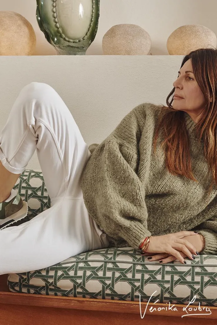 Femme Le Temps des Cerises Coupe Boyfit-Charpentier Boyfit By Veronika Loubry Jeans Blanc