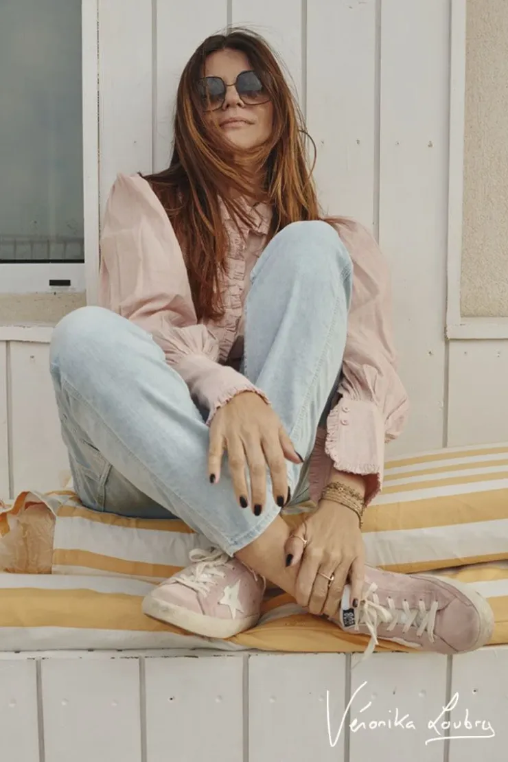 Femme Le Temps des Cerises Coupe Boyfit-Charpentier Boyfit By Veronika Loubry Jeans Bleu N°5