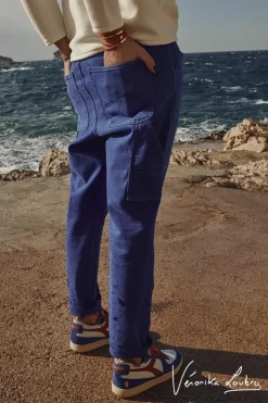 Femme Le Temps des Cerises Coupe Boyfit-Charpentier Boyfit By Veronika Loubry Jeans Bleu