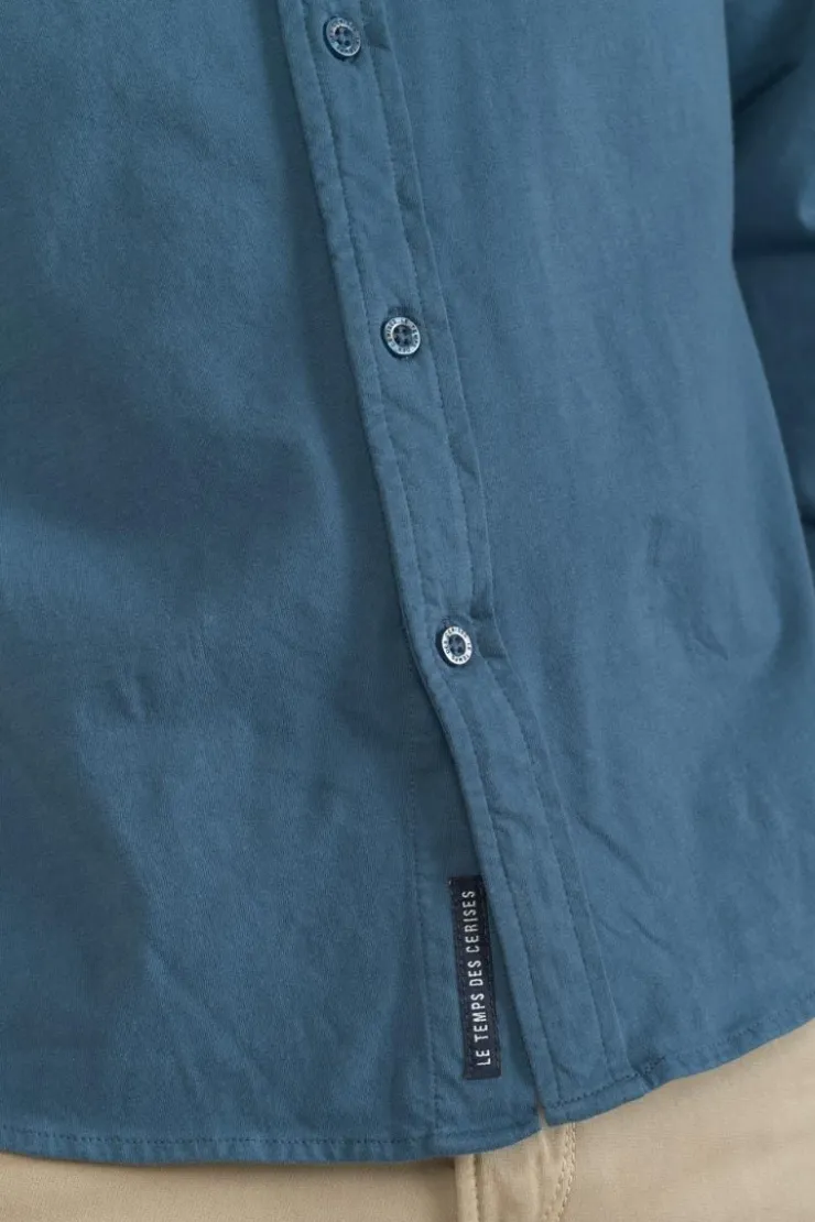 Homme Le Temps des Cerises Chemises-Chemise Adol Bleu Petrole