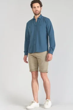 Homme Le Temps des Cerises Chemises-Chemise Adol Bleu Petrole