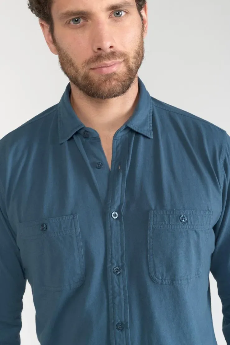 Homme Le Temps des Cerises Chemises-Chemise Adol Bleu Petrole