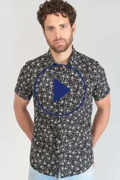 Homme Le Temps des Cerises Chemises-Chemise Belis Noire Et Blanche