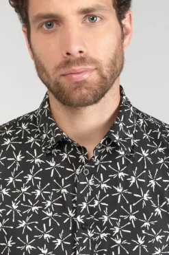 Homme Le Temps des Cerises Chemises-Chemise Belis Noire Et Blanche