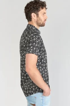 Homme Le Temps des Cerises Chemises-Chemise Belis Noire Et Blanche