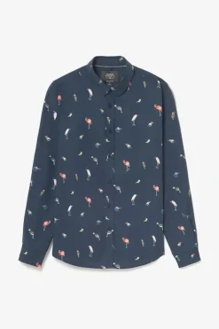 Homme Le Temps des Cerises Chemises-Chemise Birdy A Motif Oiseaux