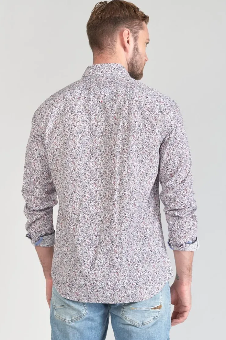 Homme Le Temps des Cerises Chemises-Chemise Flam A Motif Fleuri Rose