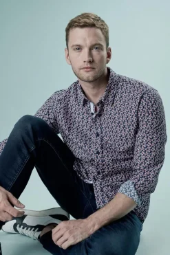 Homme Le Temps des Cerises Chemises-Chemise Floy A Motif Fleuri Rouge