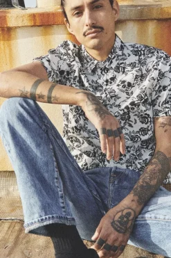 Homme Le Temps des Cerises Chemises-Chemise Krift A Motif Crane