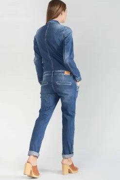 Femme Le Temps des Cerises Salopettes & Combinaisons-Combinaison En Jeans Sena Bleue