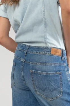 Femme Le Temps des Cerises Coupe Criss Cross-Combinaison Pantalon Cozette En Jeans Bleu