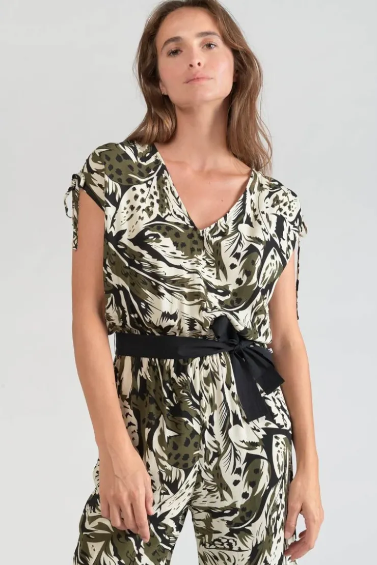 Femme Le Temps des Cerises Combinaisons-Combinaison Pantalon Heloise A Motif Jungle
