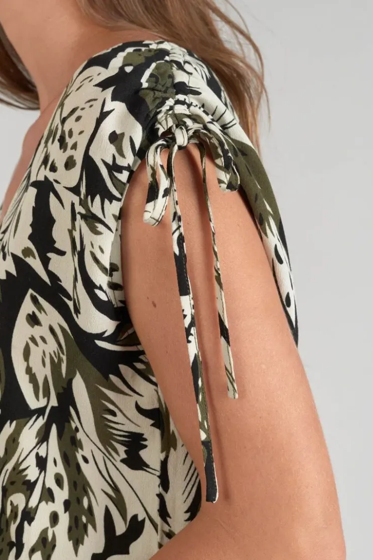 Femme Le Temps des Cerises Combinaisons-Combinaison Pantalon Heloise A Motif Jungle