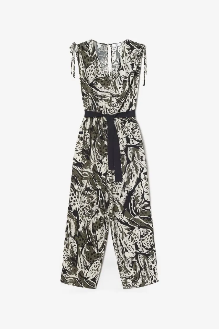 Femme Le Temps des Cerises Combinaisons-Combinaison Pantalon Heloise A Motif Jungle