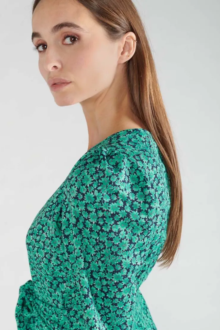 Femme Le Temps des Cerises Combinaisons-Combi-Short Amira A Motif Vert