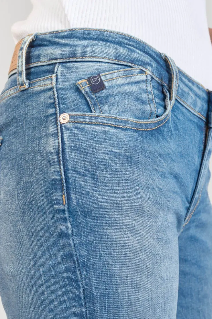 Femme Le Temps des Cerises Jupes & Shorts-Corsaire Oriol En Jeans Bleu Delave