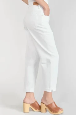 Femme Le Temps des Cerises Coupe Boyfit-Cosy Boyfit 7/8Eme Jeans Blanc