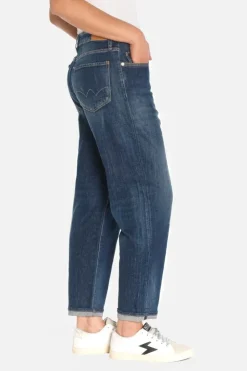 Femme Le Temps des Cerises Coupe Boyfit-Cosy Boyfit 7/8Eme Jeans Bleu N°2