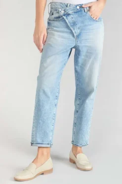 Femme Le Temps des Cerises Coupe Boyfit-Cosy Boyfit 7/8Eme Jeans Destroy Bleu N°5