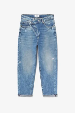 Femme Le Temps des Cerises Coupe Boyfit-Cosy Boyfit 7/8Eme Jeans Destroy Vintage Bleu N°4