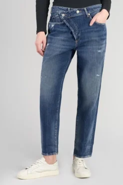 Femme Le Temps des Cerises Coupe Boyfit-Cosy Boyfit 7/8Eme Jeans Destroy Bleu N°2