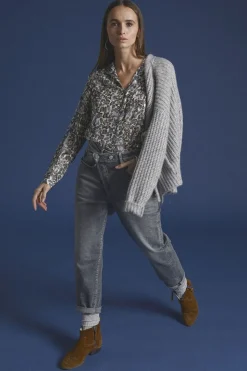 Femme Le Temps des Cerises Coupe 7/8Eme-Cosy Boyfit 7/8Eme Jeans Gris N°3