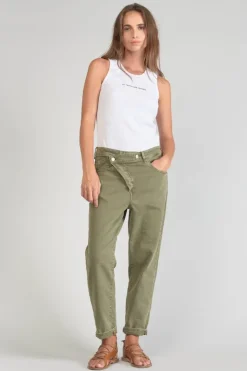 Femme Le Temps des Cerises Coupe Boyfit-Cosy Boyfit 7/8Eme Jeans Kaki