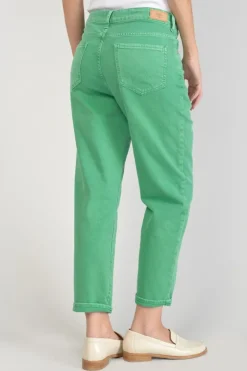 Femme Le Temps des Cerises Coupe Boyfit-Cosy Boyfit 7/8Eme Jeans Vert Menthe