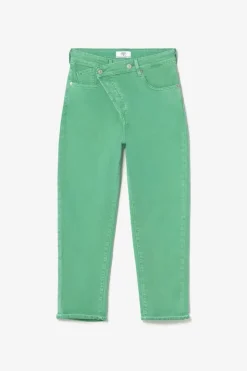 Femme Le Temps des Cerises Coupe Boyfit-Cosy Boyfit 7/8Eme Jeans Vert Menthe