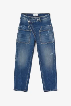 Femme Le Temps des Cerises Coupe Boyfit-Cosy Pocket Boyfit 7/8Eme Jeans Destroy Bleu N°2