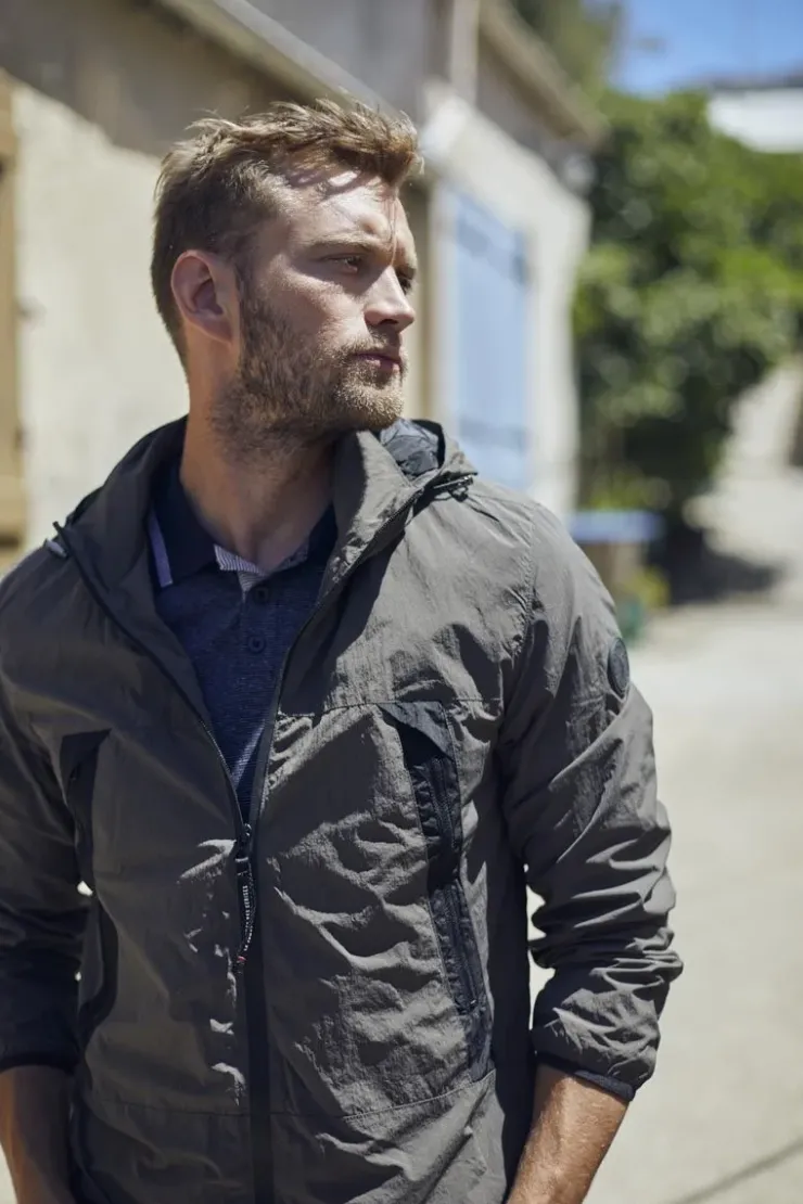 Homme Le Temps des Cerises Vestes & Manteaux-Coupe-Vent Kovar Marron Kaki